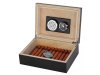 Humidor 30 szál szivar részére, fekete cédrusfa szivar tároló doboz, pá